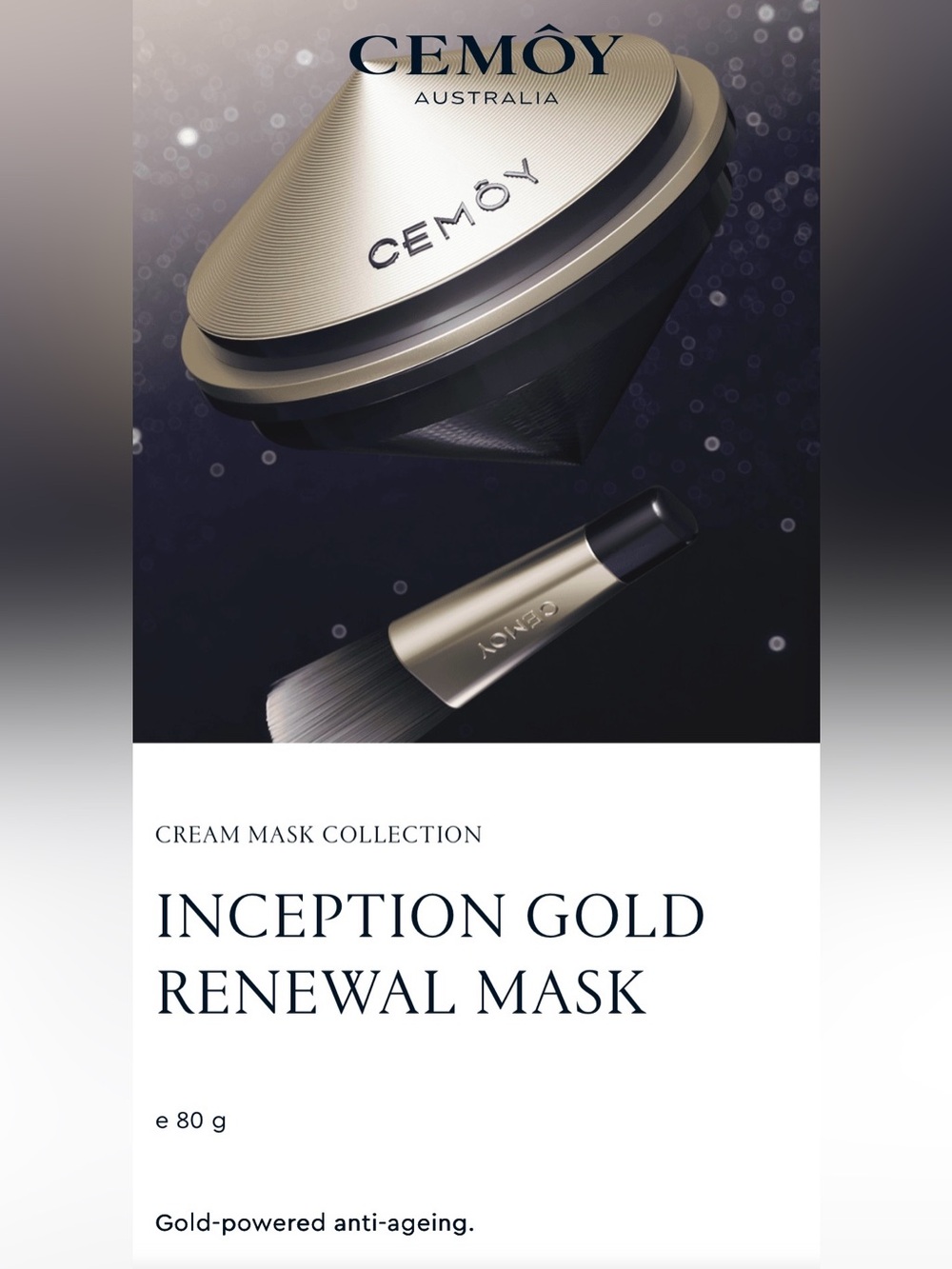 CEMÔY INCEPTION GOLD RENEWAL MASK, NEW